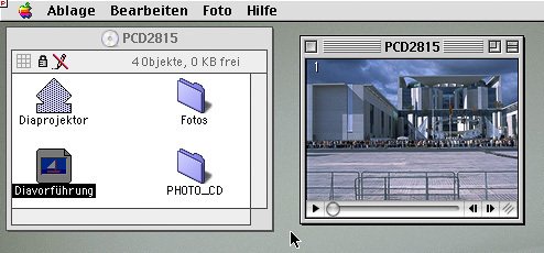 © Martin Frech: Die Diavorführung erlaubt das Durch­blättern des Photo CD-Inhalts in der Index­print-Auf‌­lösung.