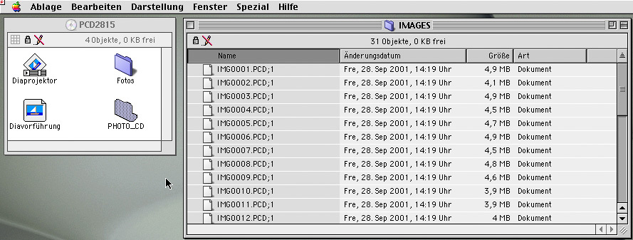 © Martin Frech: Das Photo_CD-Verzeichnis enthält die Image­Pac-Dateien.